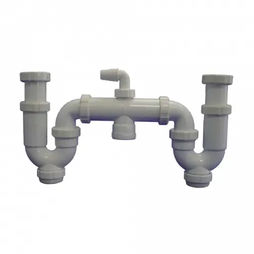 [50225] SIFON DOBLE CURVO RACOR EXTENSIBLE 1 1/2 x 1 1/2-Ø40