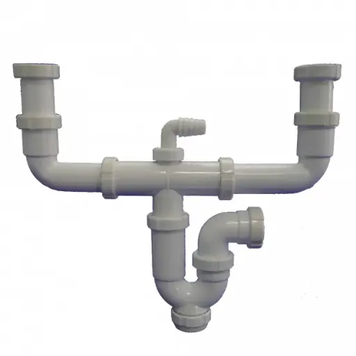 [50215] SIFON CURVO DOBLE RACOR EXTENSIBLE 1.1/2 x 1 1/2-Ø40