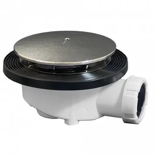 [50339] VÁLVULA EXTRAPLANA PLATO DUCHA SIFONICA/REGISTRABLE SETA CON TORNILLOS ARO/METALICO T-78TM   Ø115 x 1 1/2-Ø40	