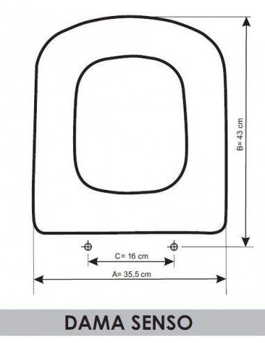 ASIENTO A MEDIDA WC DAMA SENSO  ROCA RESIWOOD                    