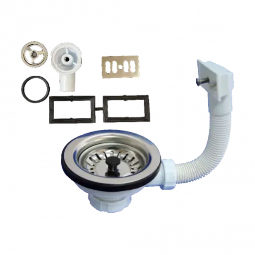 [50365] VALVULA BAJA CESTA VASTAGO/METALICO CON REBOSADERO DUAL 