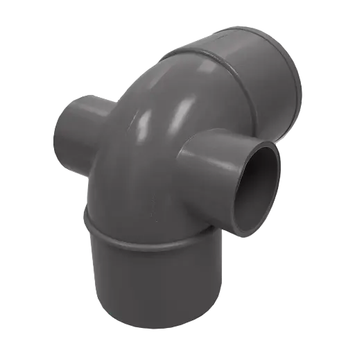 CODO PVC EVAC M-H 87º CON INJERTOS