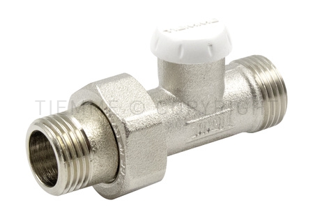 DETENTOR  RECTO  RADIADOR TIEMME  CON UNIÓN PARA TUBO DE COBRE /PEX/MULTICAPA  