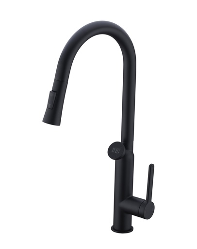 [TP-20104] Monomando fregadero extraíble HidroPower negro TIEMPO  