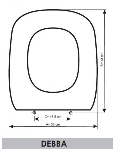 ASIENTO A MEDIDA WC  DEBBA AMORTIGUADO ROCA RESIWOOD                      