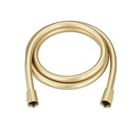 [TA-30617] FLEXO DE DUCHA ORO CEPILLADO PVC  TIEMPO 