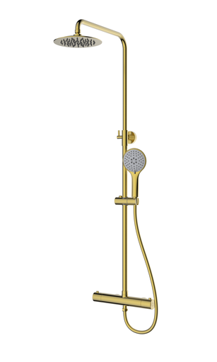 COLUMNA DUCHA TERMOSTÁTICA  ORO PULIDO TIEMPO 