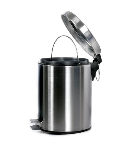 [TIM-012041/S] PAPELERA C/PEDAL 5 L INOX 