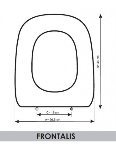ASIENTO A MEDIDA WC  FRONTALIS  ROCA RESIWOOD                        