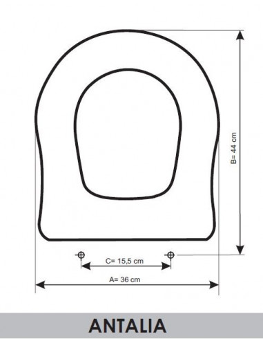 ASIENTO A MEDIDA  WC ANTALIA AMORTIGUADO IDEAL STANDARD RESIWOOD  