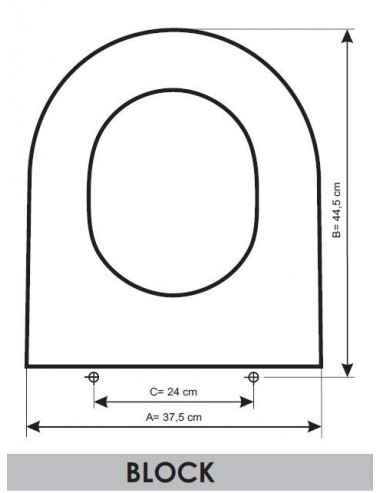 ASIENTO A MEDIDA  WC BLOCK  CIFIAL RESIWOOD      
