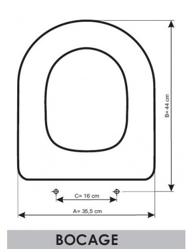 ASIENTO A MEDIDA  WC BOCAGE AMORTIGUADO  IDEAL STANDARD  RESIWOOD      