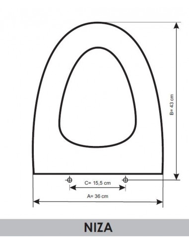ASIENTO A MEDIDA  WC NIZA AMORTIGUADO NOKEN   RESIWOOD              