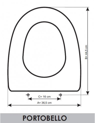 ASIENTO A MEDIDA  WC PORTOBELLO  CIFIAL   RESIWOOD                    