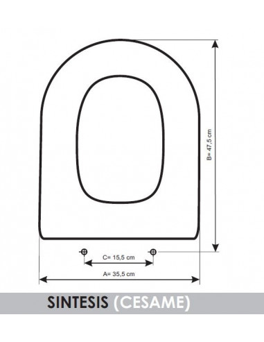 ASIENTO A MEDIDA  WC SINTESIS AMORTIGUADO CESAME   RESIWOOD                    