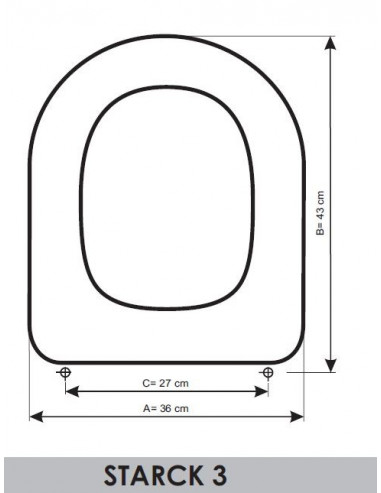 ASIENTO A MEDIDA  WC STARCK 3 AMORTIGUADO DURAVIT  RESIWOOD        