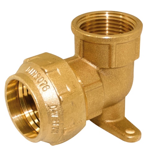 CODO MURAL LATÓN COMPRESIÓN ISF